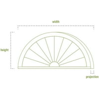 Stupell Indtries jumătate curcubeu minim trei arc forma Albastru roz, 20, Design de Leah York